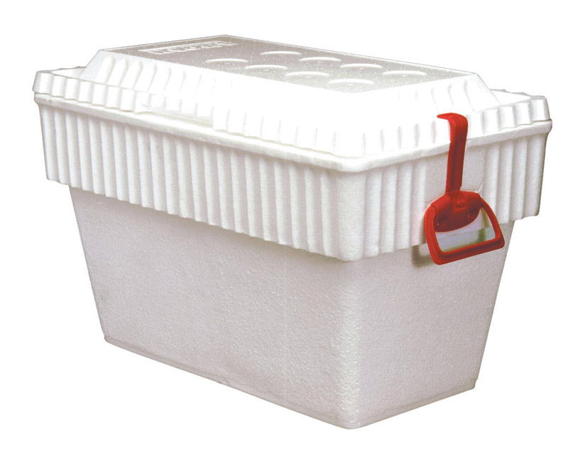 Senior Chest Cooler 40 Quart White Styrofoam With Lid Lock And Side Handles