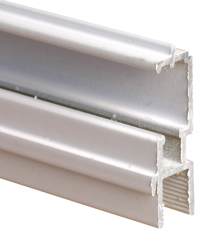 Window Screen Frame, Bottom Triple Track, White Aluminum, 1-1/4 x 72 In.