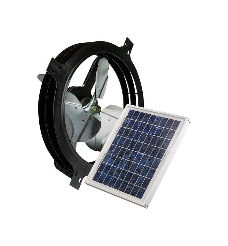 Solar Powered Gable Fan 17.6 In. H X 9.3 In. W X 17.9 In. L X 15 In. D