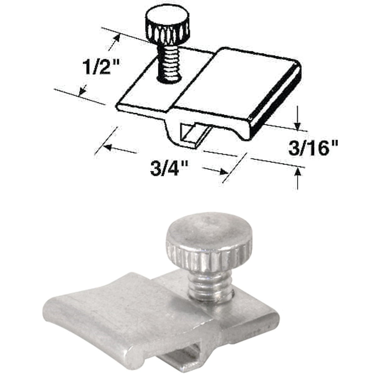 Storm Door Clips, Self Locking, 3/4 In., 8-Pk.