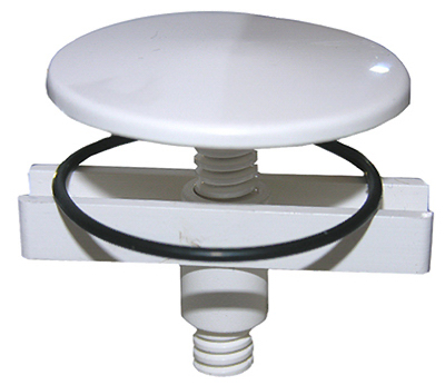 1-3/4 Inch White Plastic Faucet Hole Cover With Wing Nut