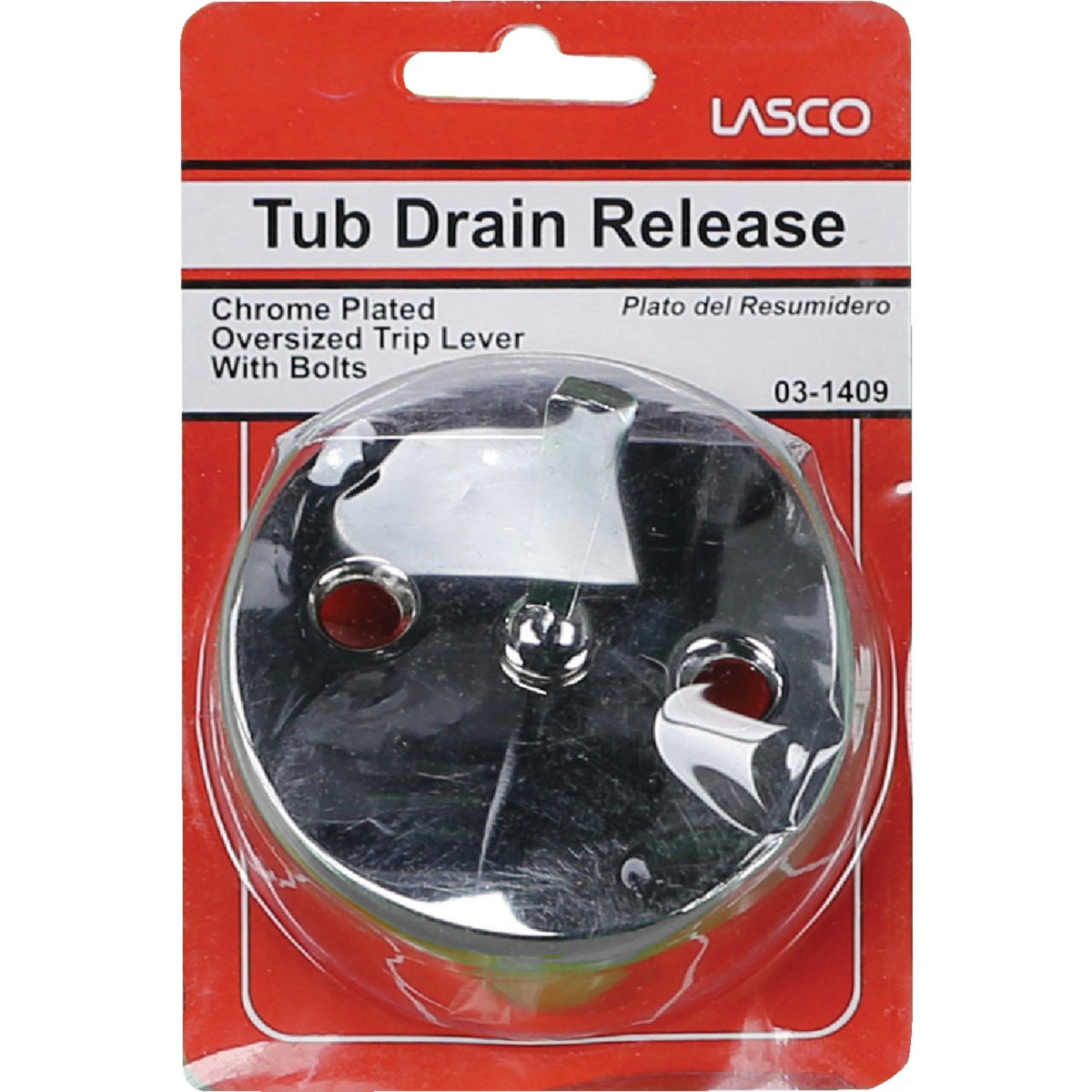 Chrome Plated Oversized Bath Drain Face Plate With Trip Lever And Screws