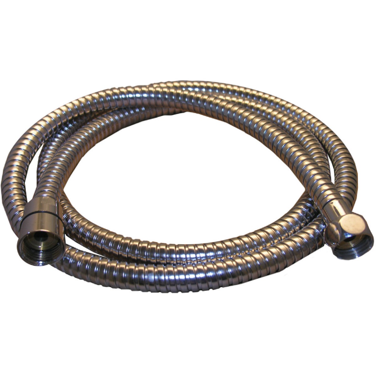 59 Inch Stainless Steel Hand Held Shower Hose With Swivel Nuts