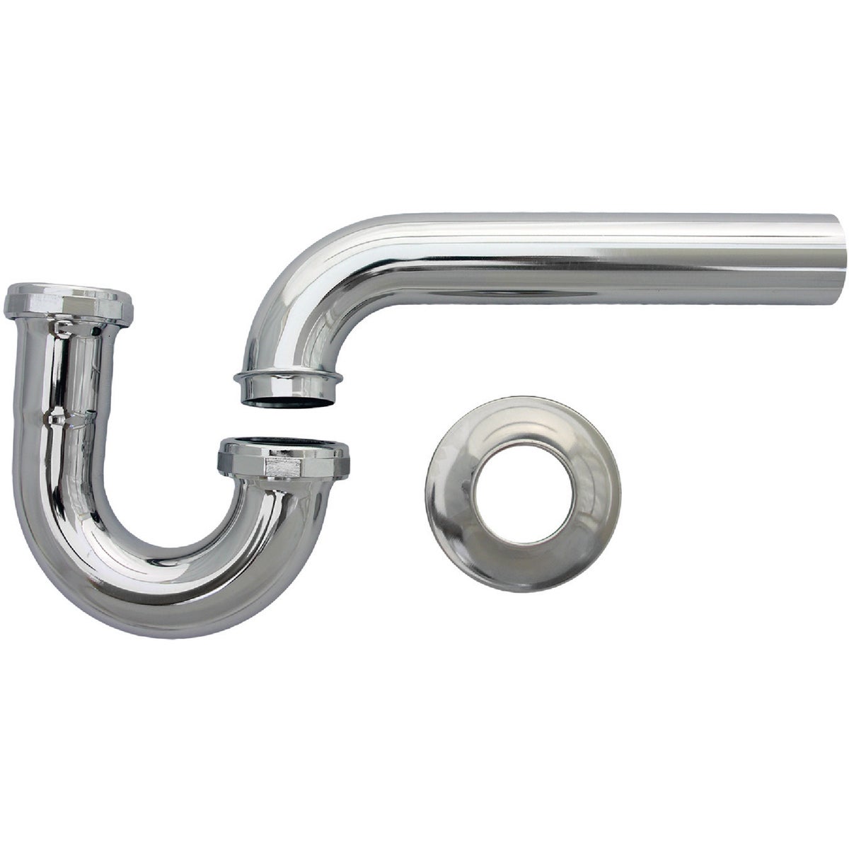 1-1/4 In. Chrome Plated Brass P-trap For Kitchen, Laundry, And Bathroom