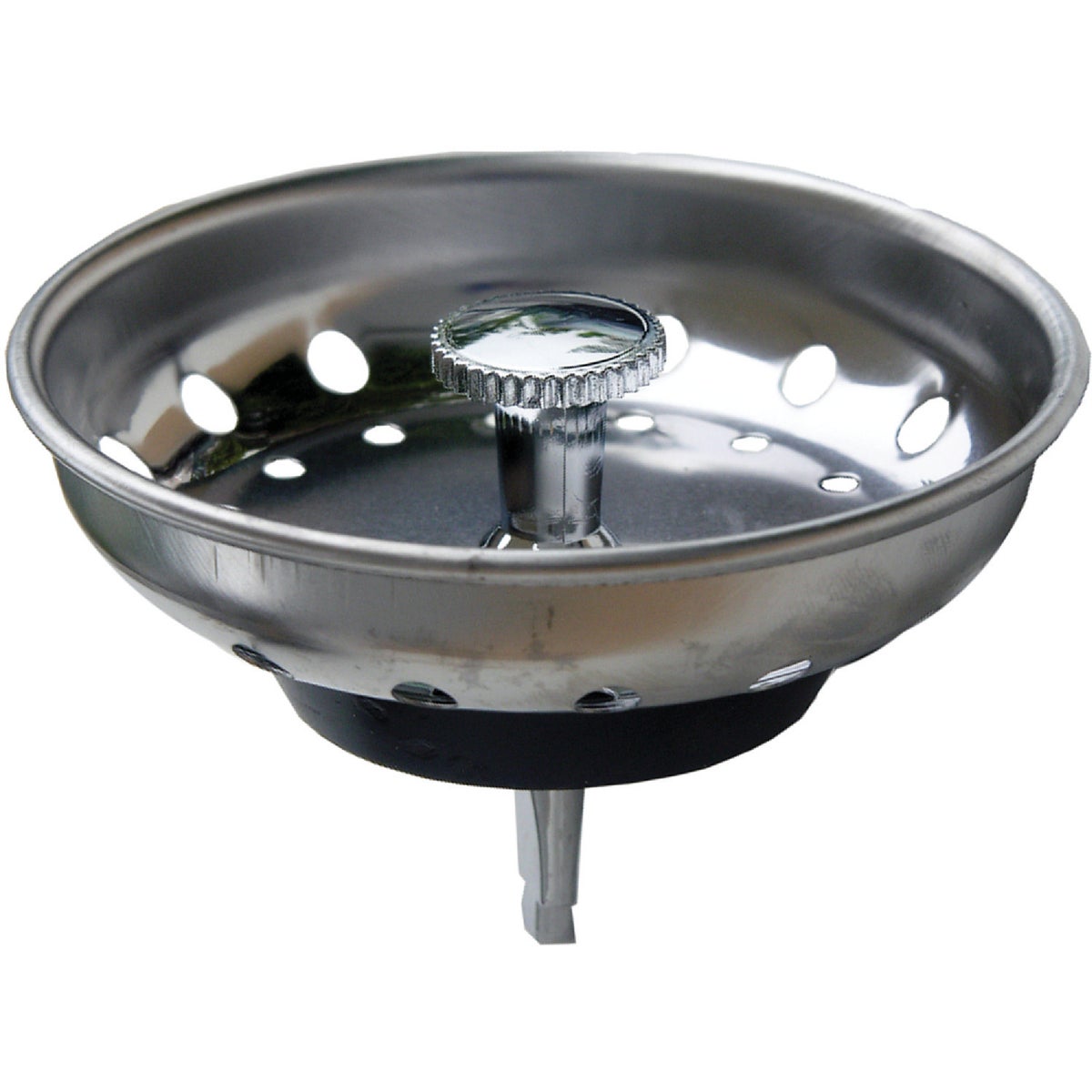 3.25 In. Chrome Plated Post Style Kitchen Sink Basket Strainer Stopper