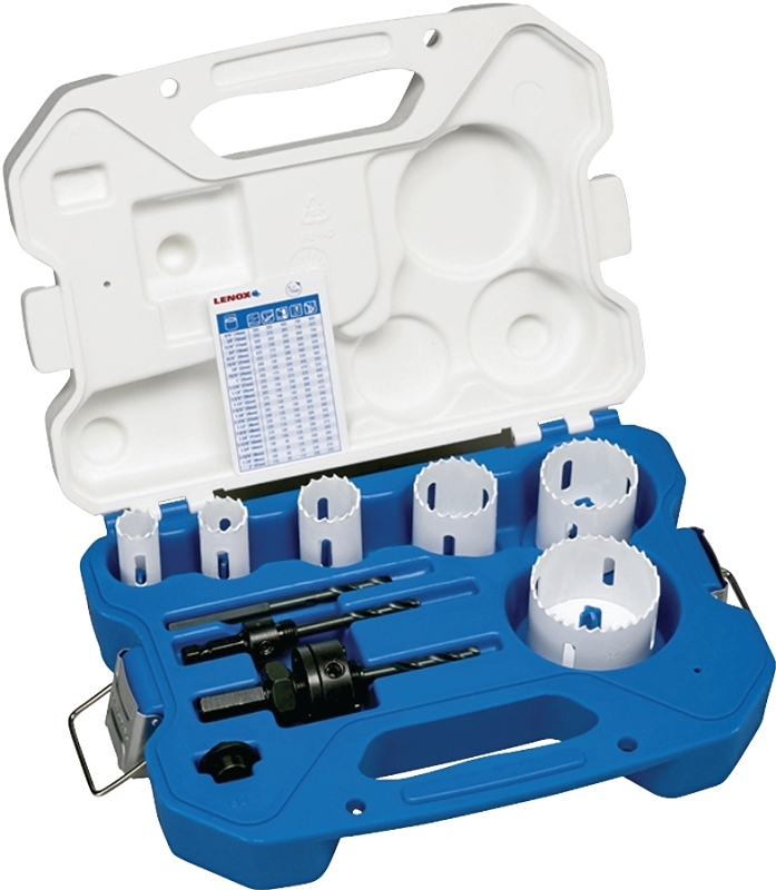 Speed Slot Plumber’s Hole Saw Kit 9 Piece Set With Arbors And Adaptor