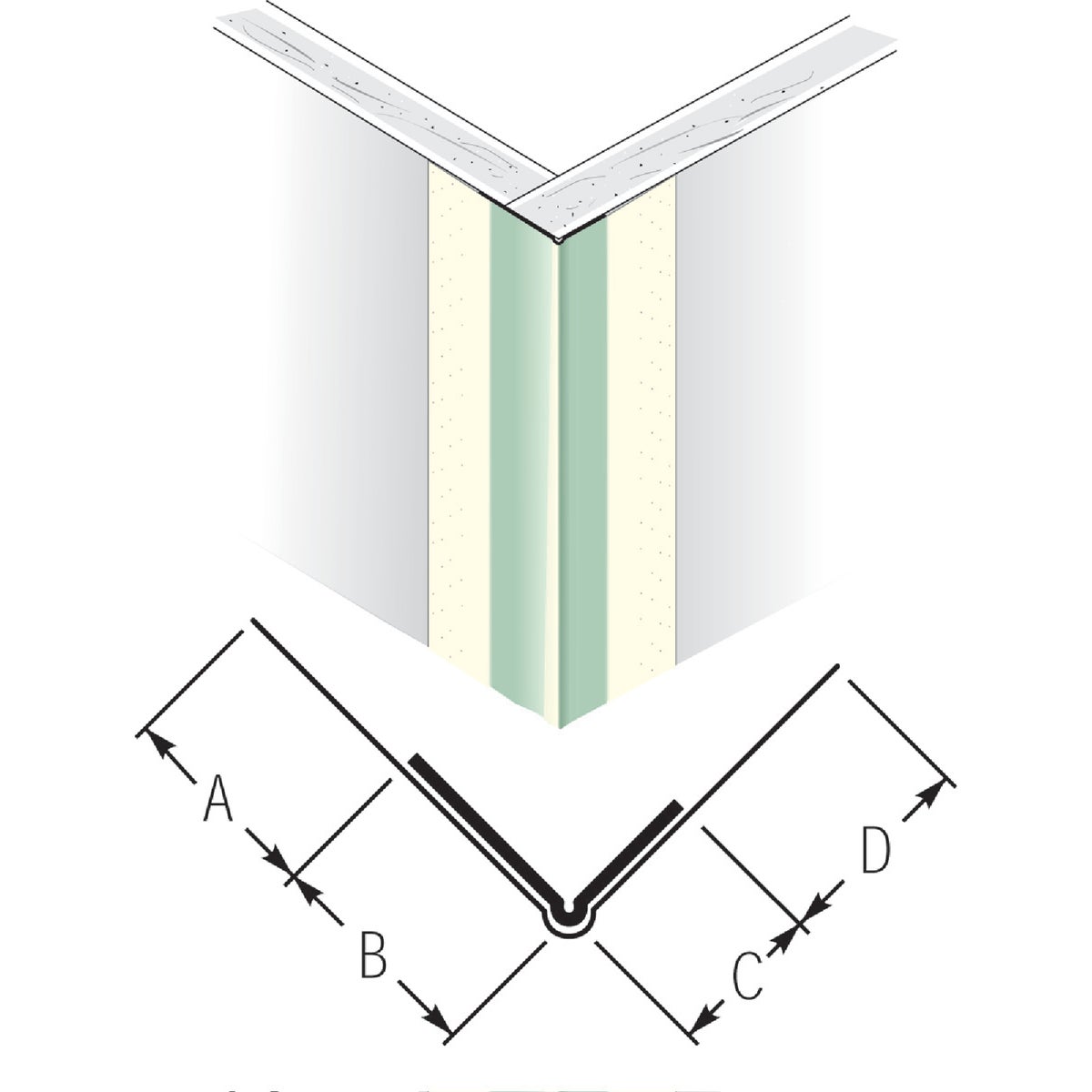 1-7/16 In. X 10 Ft. Paper Faced Metal Outside Drywall Corner Bead