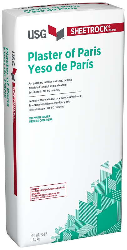 Usg Sheetrock Plaster Of Paris, 25 Lb. Fast-setting Powder For Repairs And Sculpting