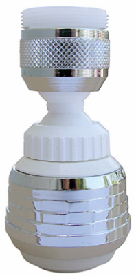 1.5 Gpm Dual Thread Swivel Spray Aerator, Chrome-plated, 360 Degree
