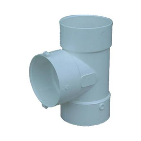 PVC Pipe Sewer Drain Bull Nose Tee, 3 In.
