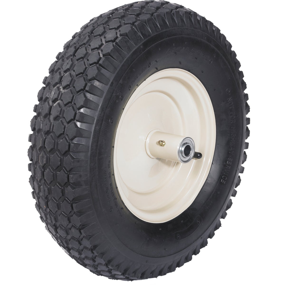 16 In. 4-ply Knobby Wheelbarrow Tire With Bearing