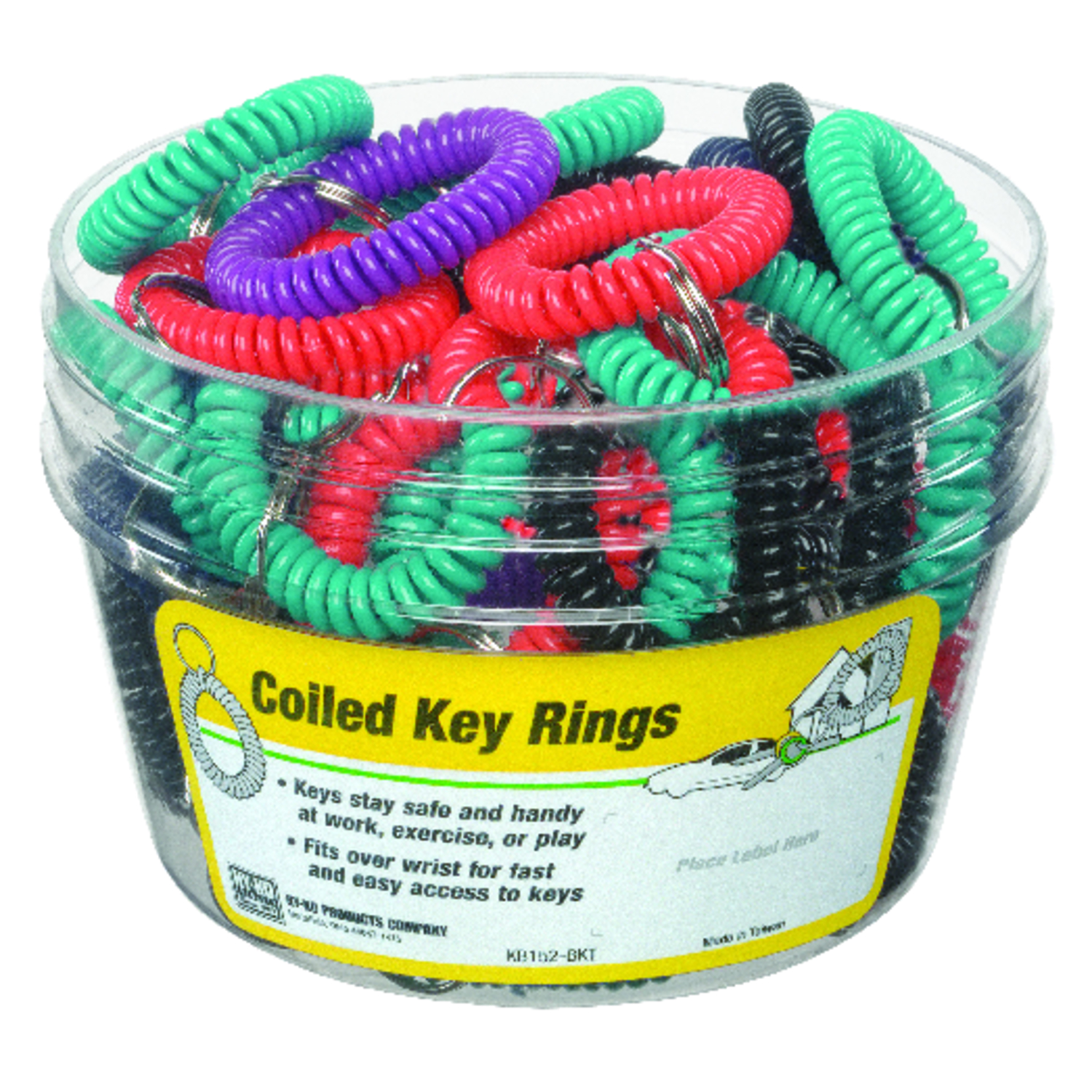 2go Metal/vinyl Assorted Coiled Key Ring – 12 Inches Stretchable