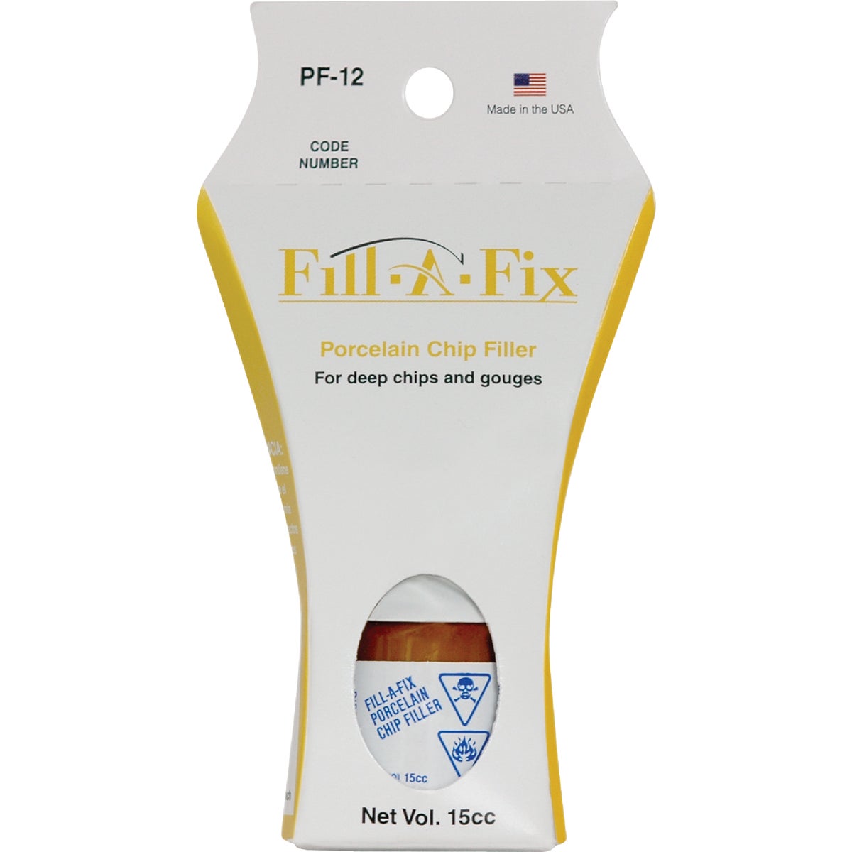 Fill-a-fix Porcelain Chip Repair Filler Kit Model Pf-12