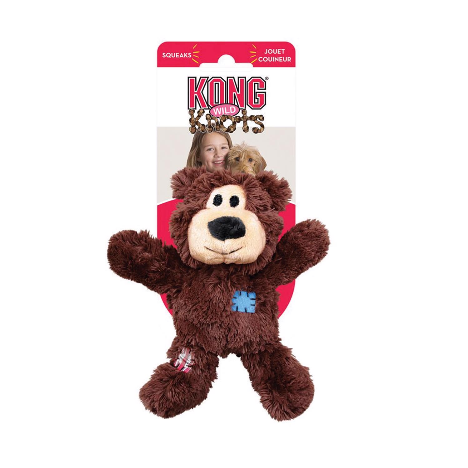 Wild Knot Bear Squeaky Dog Toy, Knotted Rope Skeleton