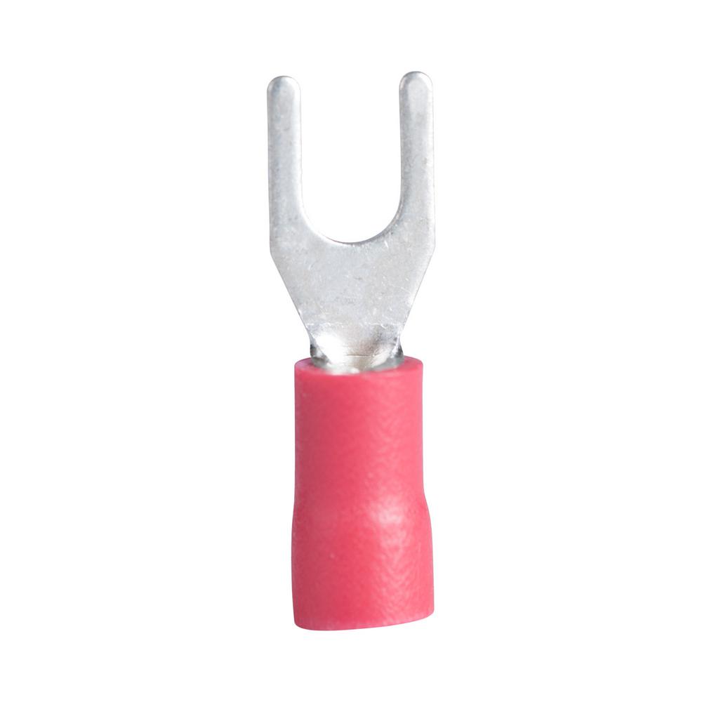 Spade Terminal, Red, 4-6 Stud, 22-18 AWG