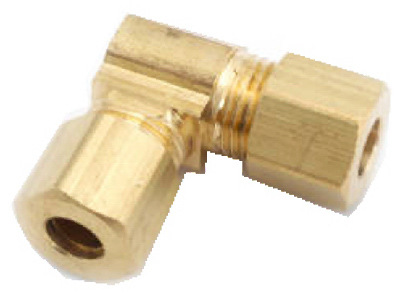 Lead-free Brass Compression Elbow, Tube End, 1/4 X 1/4 Inch