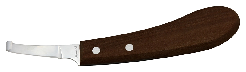 D271r Right-handed Narrow-blade Hoof Knife With Hardwood Handle