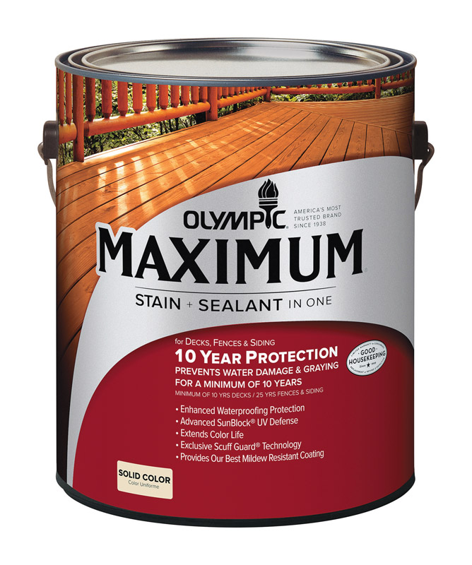 Maximum Deck, Fence & Siding Stain & Sealant, Acrylic, Navajo Red, 1-gallon