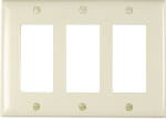 Light Almond 3-opening Nylon Wall Plate, Model Tp263lacc12