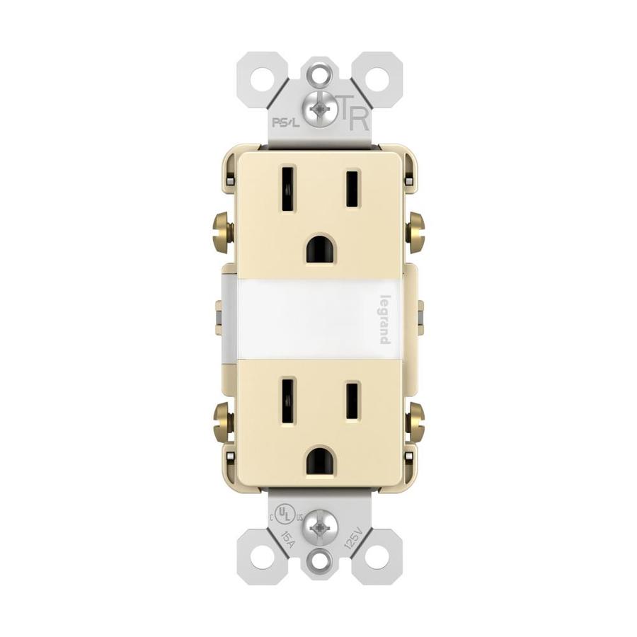 Pass & Seymour Led Night Light With Auto-on Feature, Light Almond, 15-amp
