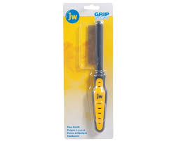 Ergonomic Flea Comb For Dogs, Gray & Yellow, Model 65017