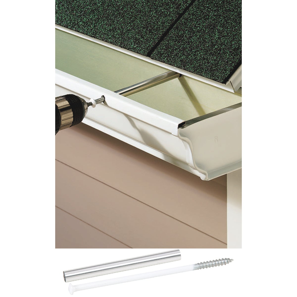 Gutter Screw With White Head, 7-In., 10-Pk.