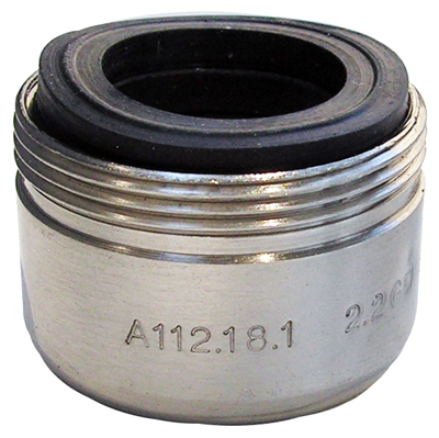 1.8 Gpm Brushed Nickel Dual Thread Aerator, 55/64 In. Male Connection