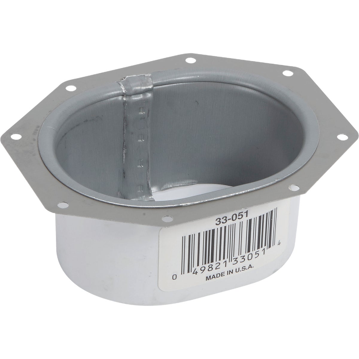 2 In. X 3 In. Galvanized White K Style Downspout C-outlet