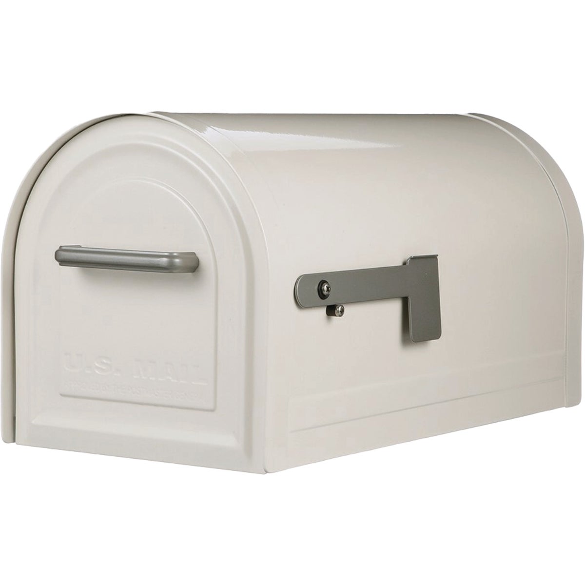 Reliant Large White Locking Post Mount Mailbox With Steel Construction