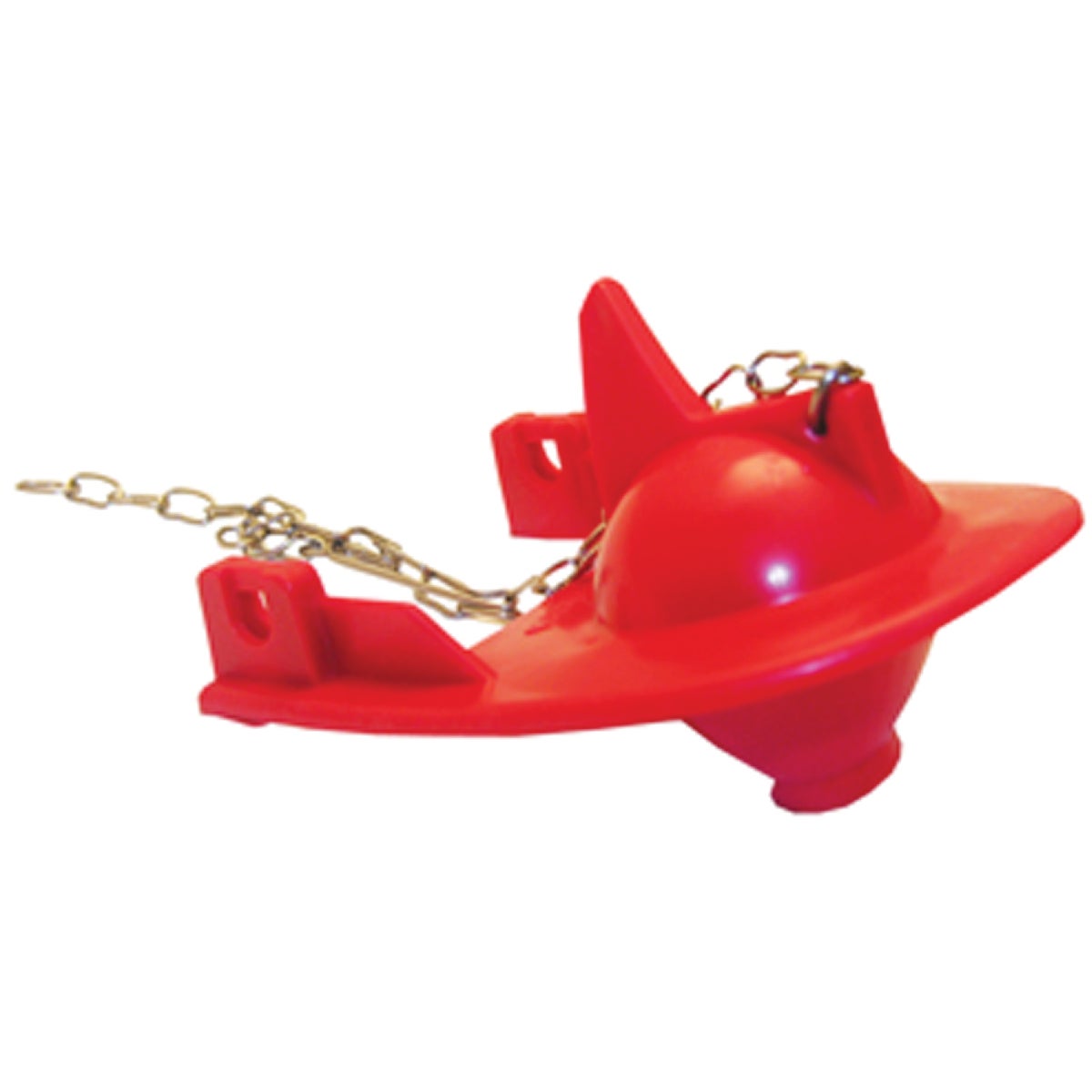 3 Inch Red Rubber Fin Back Toilet Flapper With Chain – Model 04-1537