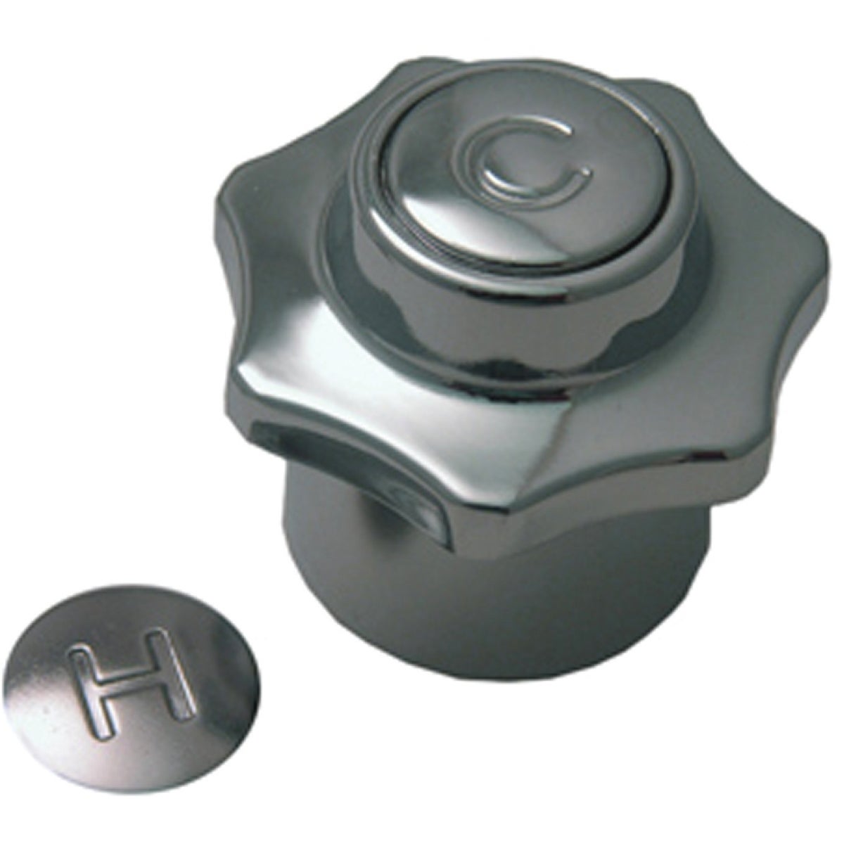 American Standard Heritage Chrome Faucet Handle – Small Replacement With Hot & Cold Buttons