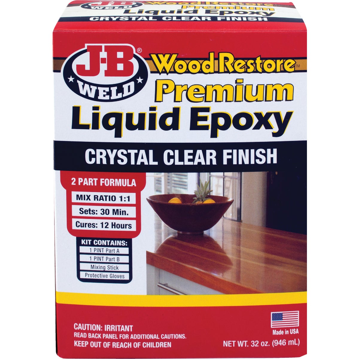 Wood Restore 32 Oz. 2-part Premium Liquid Epoxy Kit