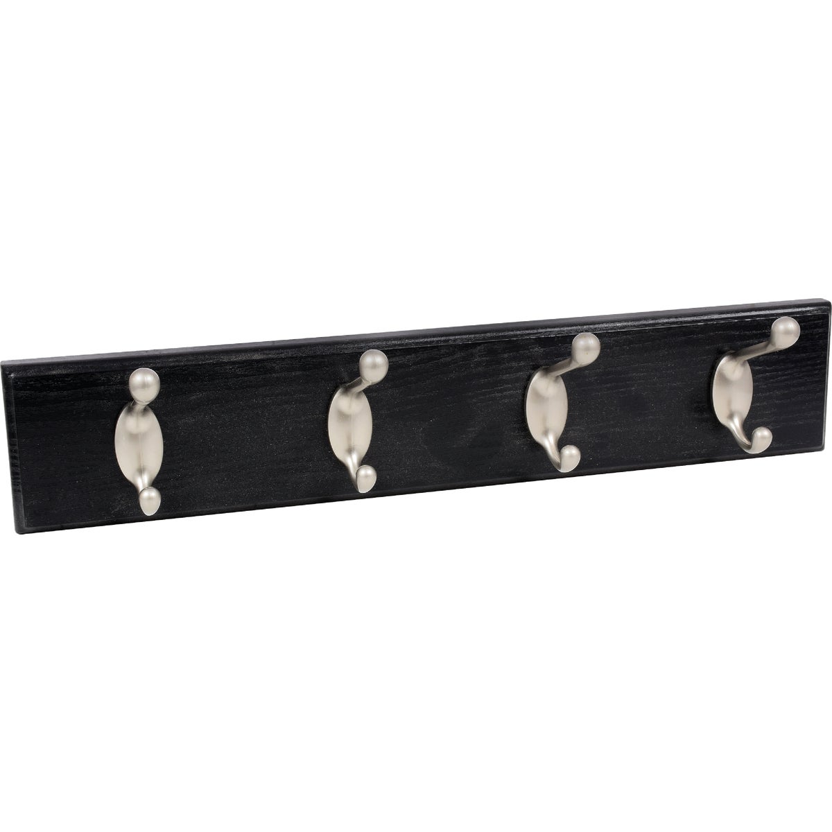 High And Mighty 18 Inch Black Hook Rail With 30 Pound Capacity