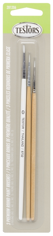 Premium Craft & Hobby Paint Brush Kit, Blue, 3-Pk.