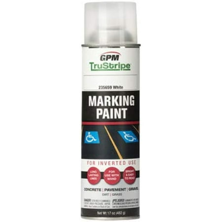 White Inverted Marking Spray Paint, 17 Ounce, Model Invmrk-19