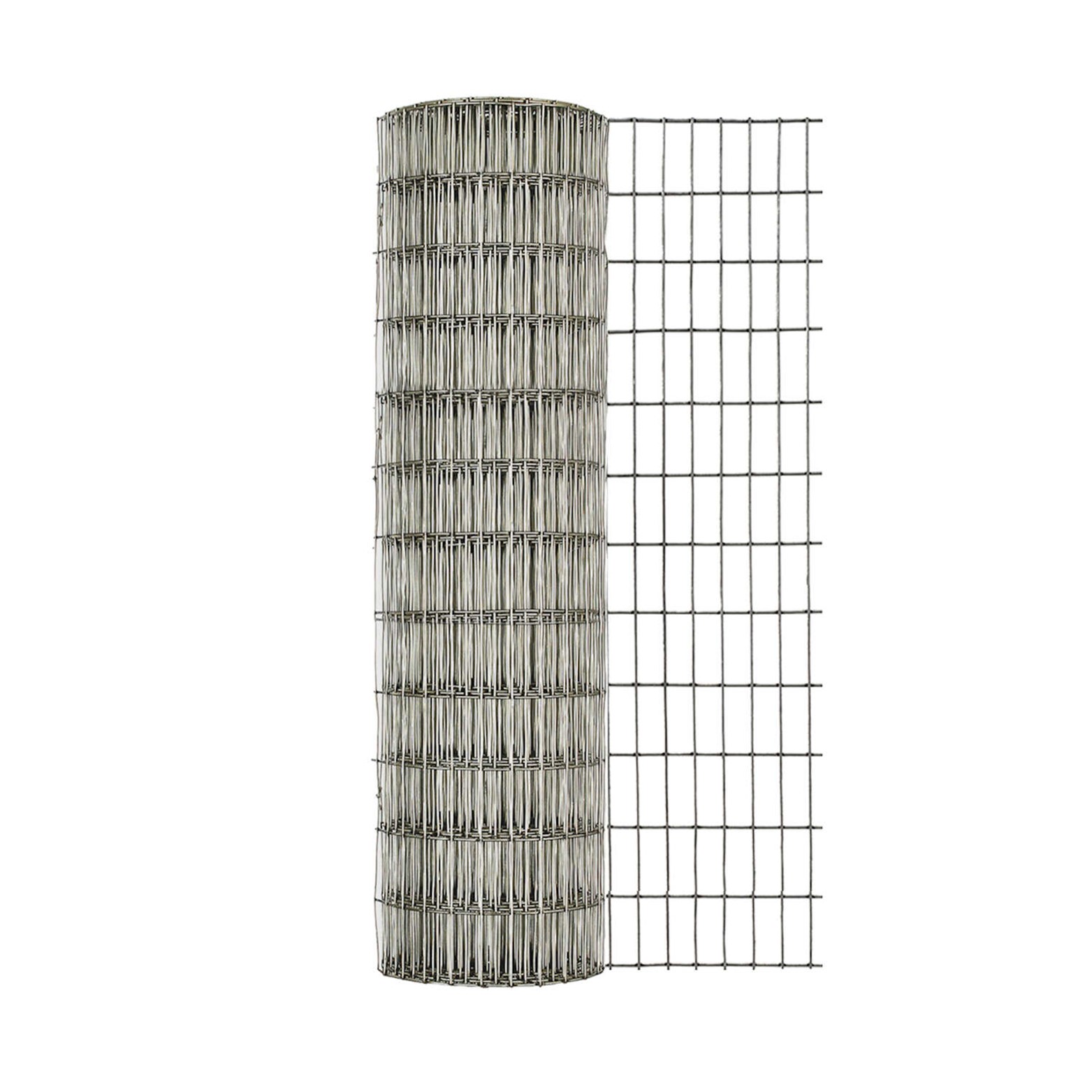 Galvanized Welded Wire Fence, 2 X 1-inch Mesh, 24-inch X 25-feet Roll