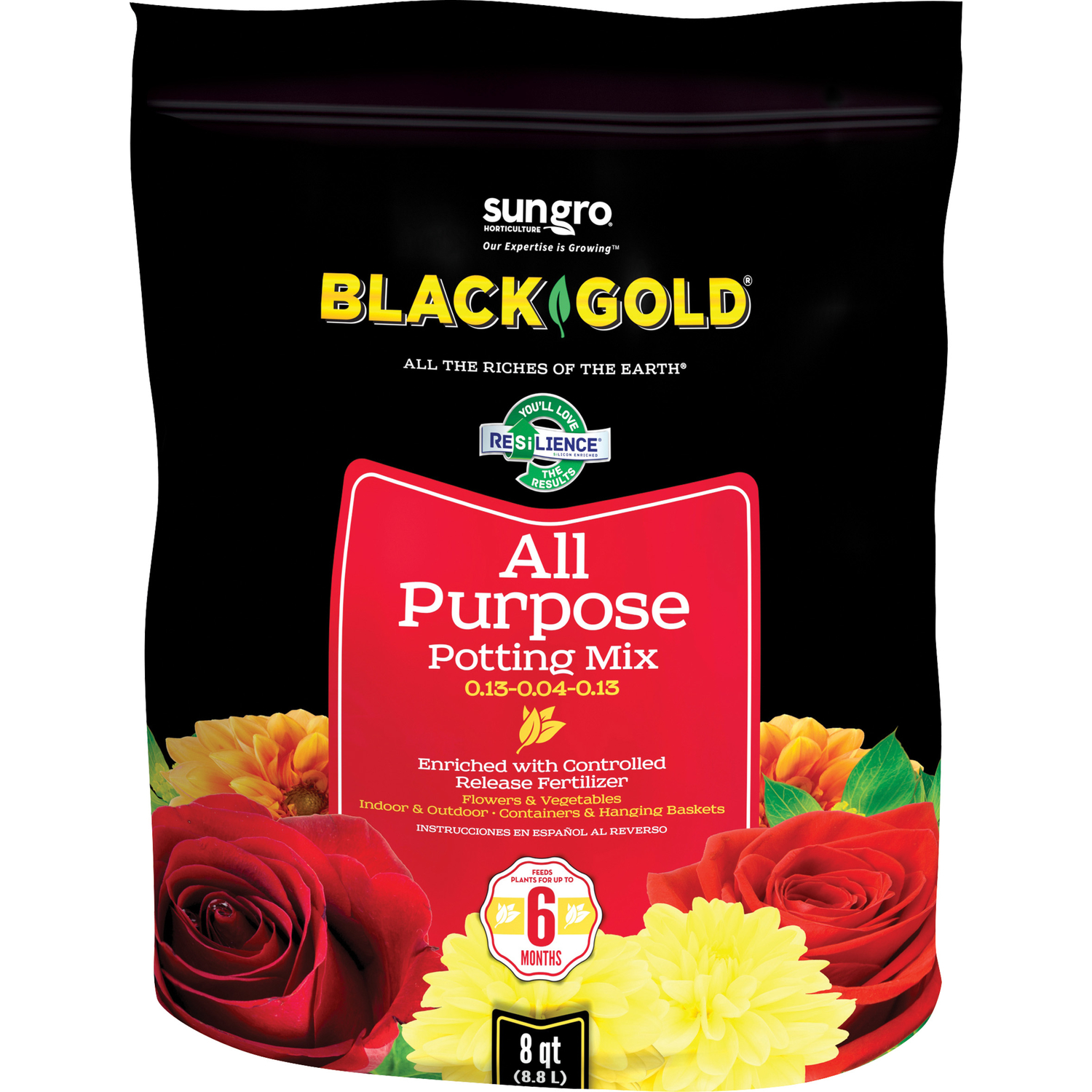 8 Qt. All Purpose Potting Soil Mix With Controlled Release Fertilizer