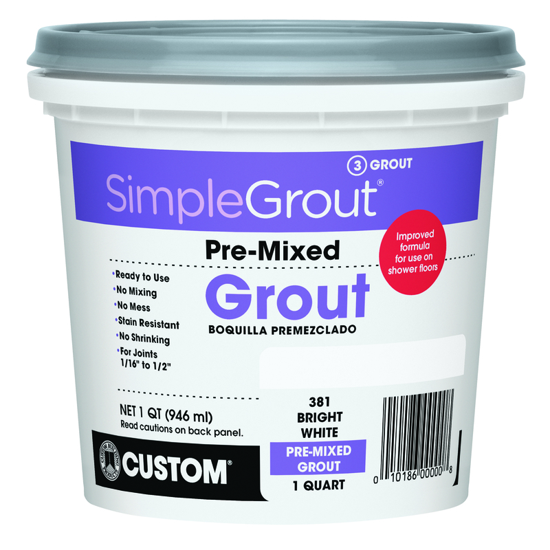 Simplegrout Quart Bright White Pre-mixed Tile Grout