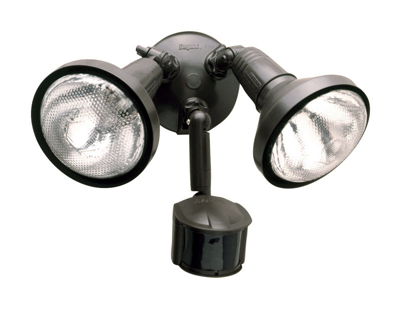 Bronze Motion Activated Security Floodlight Fixture, 180-degree Detection, Model Ms185r