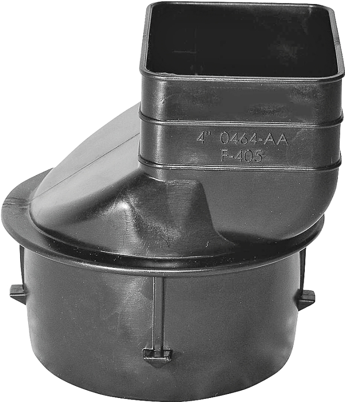 Adapter, Round Poly Drainage Tube, 4 In. Downspout, 2 In. x 3 In. x 4 In.