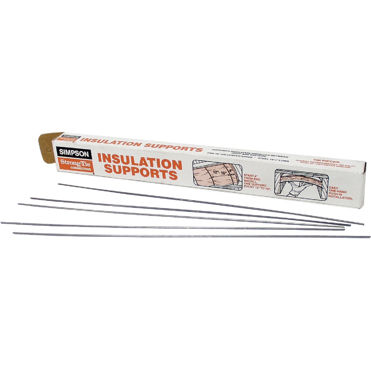 Insulation Support, 16 In., 14-Gauge Wire, 100-Pk.