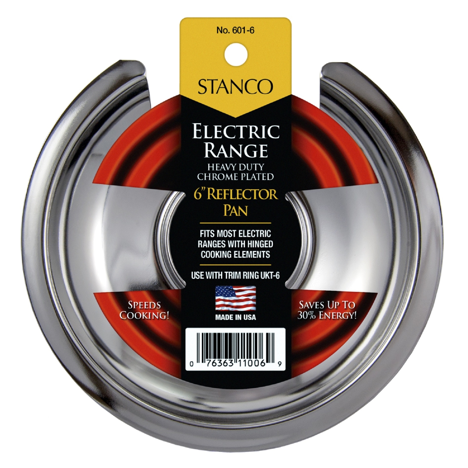 Steel Reflector Pan 6 In. Wide For Electric Ranges
