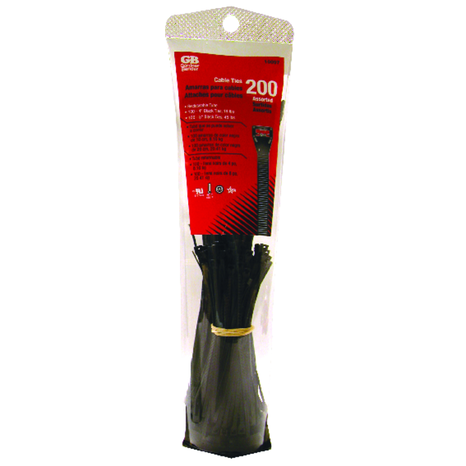 200-Pk. 4 & 8 In. Black Cable Tie Tube