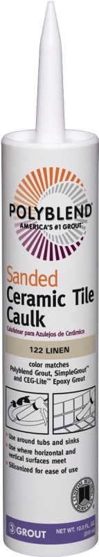 Polyblend 10.5 Oz. #122 Linen Sanded Ceramic Tile Caulk – Mold Resistant