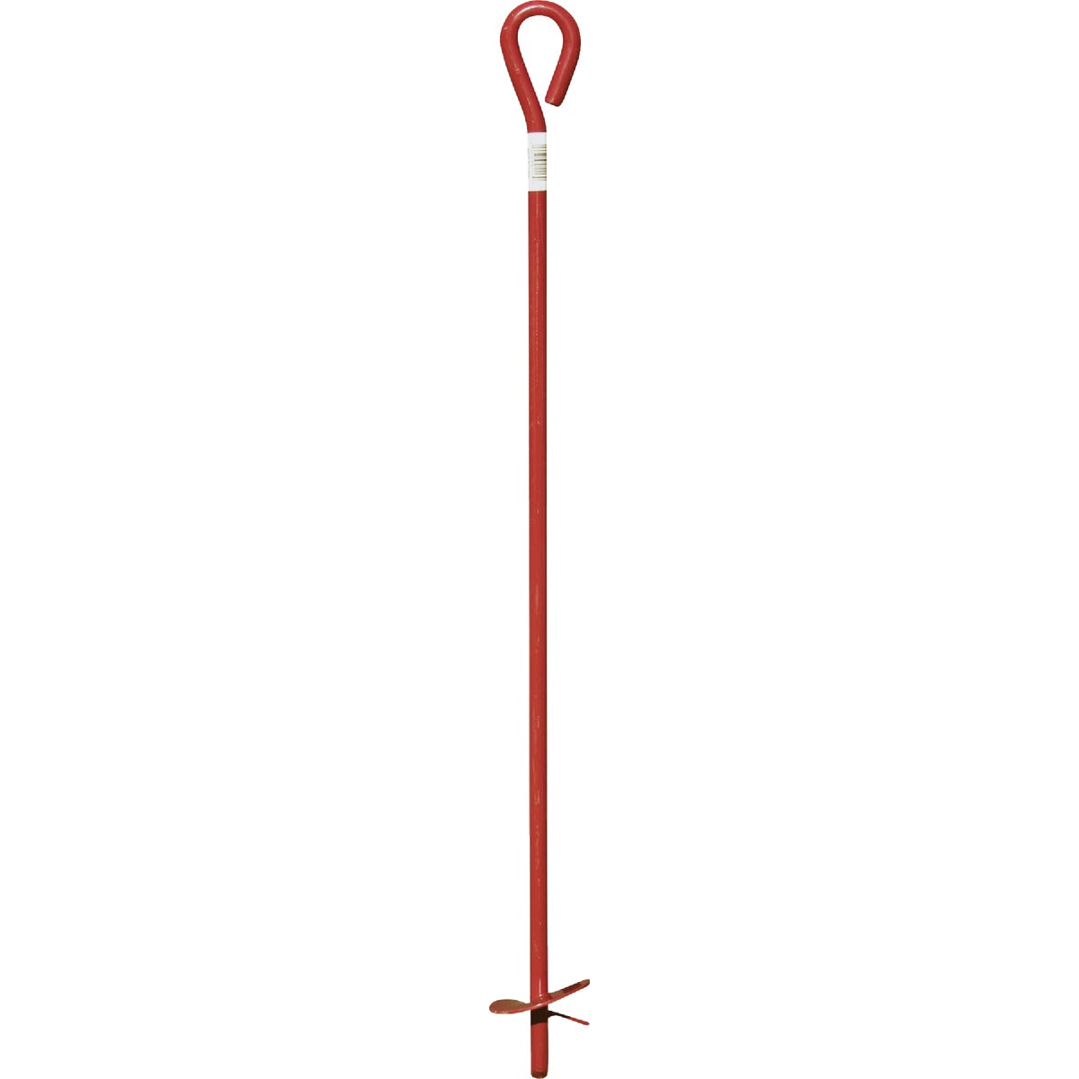3 In. X 30 In. Red Steel Screw-in Earth Anchor