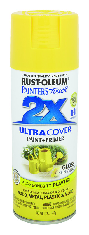 Painter’s Touch 2x Ultra Cover Gloss Sun Yellow Spray Paint 12 Oz