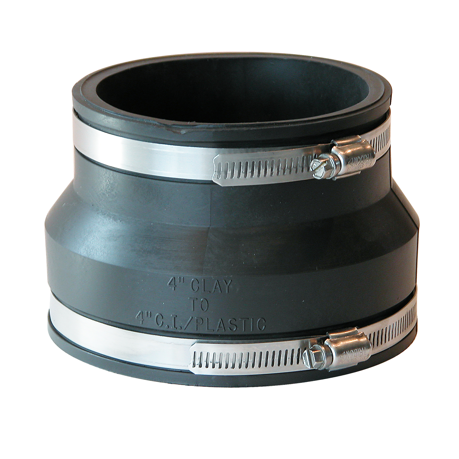 Clay Pipe Flexible Coupling, 4 x 4 In.