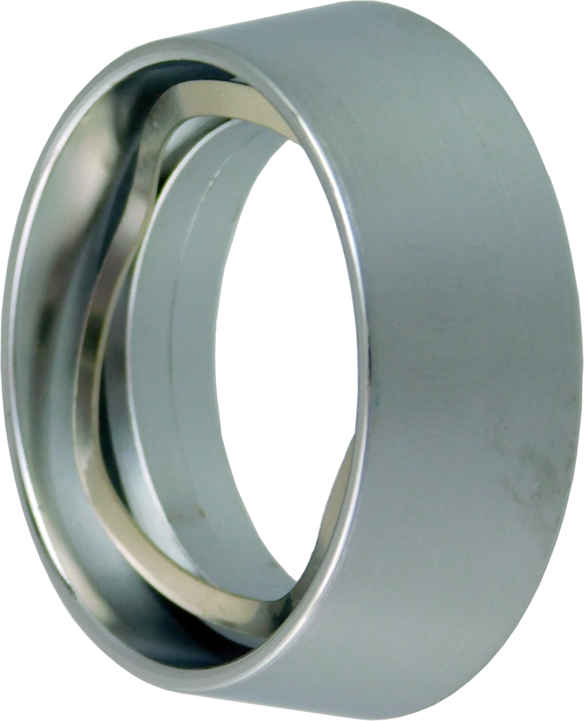 GMS COL6-26D Hardened Steel Security Collar with Spacer Spring Washer, Satin Chrome