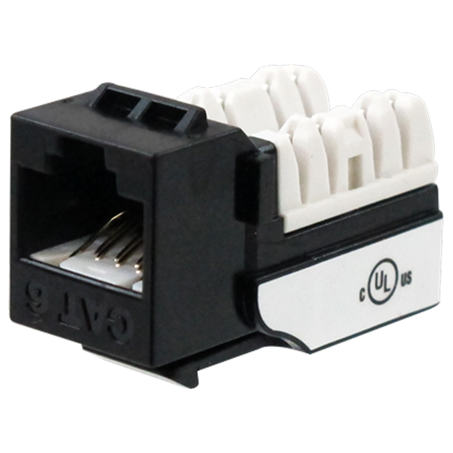 Wavenet 6EKSJBK Cat6 Keystone Jack (EA) – Black