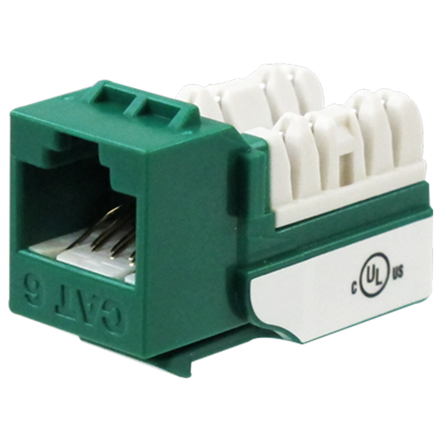 Wavenet 6EKSJGN Cat6 Keystone Jack (EA) – Green